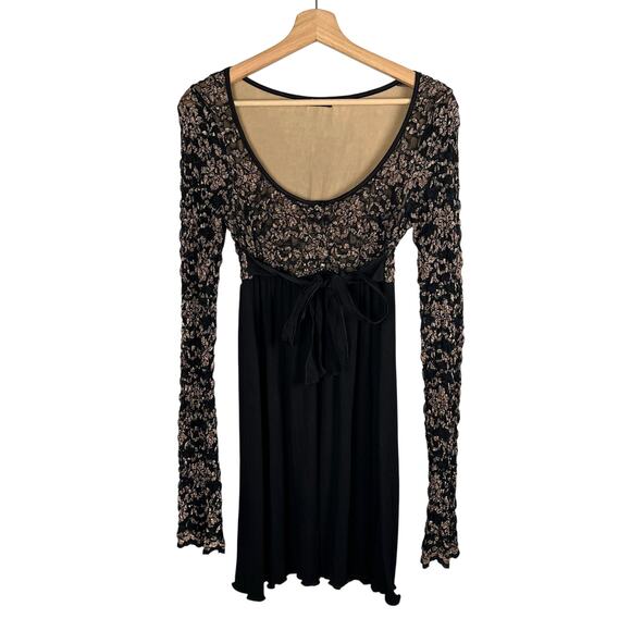 Y2K Ann Ferriday Babydoll Mini Dress Womens One Size Vintage Whimsigoth Goth - Picture 1 of 16